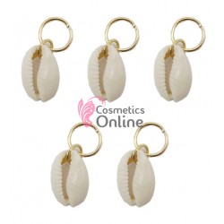 Inele din metal pentru codite afro RNG58AA Aurii, Set 5 bucati